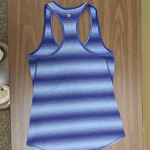 Athleta Multitone Blue Racerback Tank Top - Picture 3 of 3